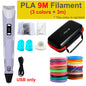 3D Printing Pen for Kids with Travel Case — PLA 1.75mm Filament, LED Display, Adjustable Temp & Speed, DIY Drawing Gift