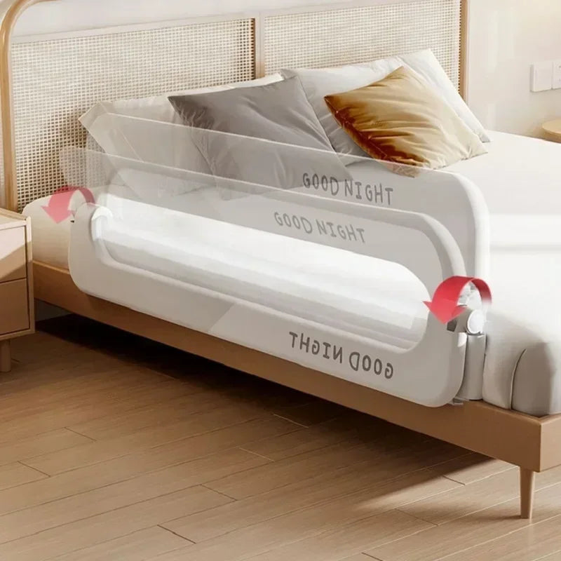 Foldable Baby Bed Rail Guard – Breathable Mesh Safety Barrier to Prevent Falls – Fits 1.2–2.0 m (47–79 in)