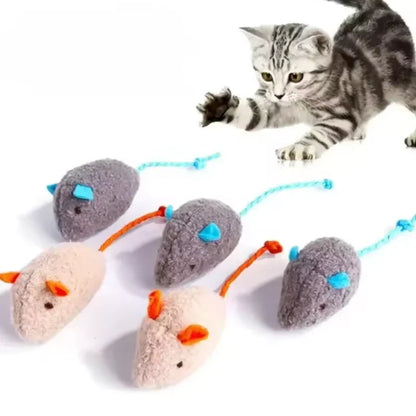 Interactive Plush Cat Toys Mouse & Rat Shapes Durable Linen Indoor Pet-Safe 3/7-Pack