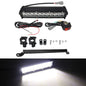 Motorcycle Headlight Light Handlebar LED Light Bar Set 60W LED With switch Kit Fits Most 7/8” Handlebars White Yellow Flicker