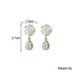 White Flower & Butterfly Dangle Earrings – Acrylic Pearl Heart Jewelry