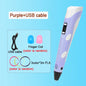 3D Printing Pen with LED Display – PLA 1.75mm Compatible, Adjustable Temp & Speed, USB 5V/2A Kids DIY Art Tool