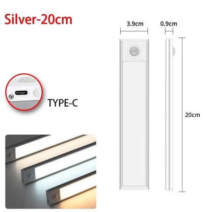 Rechargeable Motion Sensor LED Night Light Rectangle 50cm (19.7 in) Emergency Light