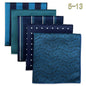 5-Pack Men's Microfiber Pocket Squares 12.6 in (32 cm) - Jacquard Woven Wedding & Formal Handkerchiefs, Assorted Patterns
