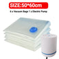 7 Sizes Reusable Vacuum Storage Bags with Mini Electric Pump – Space-Saving Compression Bags for Clothes, Bedding & Travel