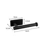 Self-Adhesive Stainless Steel Toilet Paper Holder Matte Black – No-Drill Wall Mount