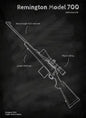 Weapons Blueprint Poster Black Board Guns Blueprint Wall Art Canvas Painting Military Enthusiast Home Room Wall Decor Gunfight