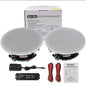 2-Pack 6.5-Inch (16.5 cm) Bluetooth In-Ceiling Speakers 300W Flush Mount Recessed Home Audio for Kitchen Bedroom Bathroom