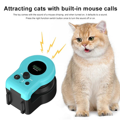 Interactive Cat Wheel Treadmill with Remote Adjustable Speed Indoor Cat Exerciser & Hunting Toy