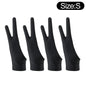 Two-Finger Artist Drawing Glove for Tablet & iPad – Touchscreen Anti-Fouling Ambidextrous Glove, Black