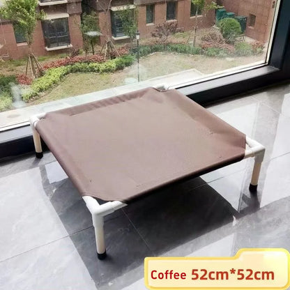 Elevated Folding Pet Camping Bed – Portable Washable Dog & Cat Hammock