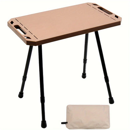 Folding Camping Table - Adjustable Height Ultra-Light Aluminum Alloy Portable Picnic Table
