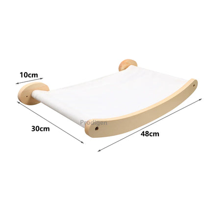Wall-Mounted Cat Climbing Shelves with Steps, Scratching Post and Hideaway Bed