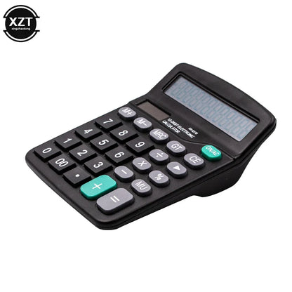 12-Digit Large Screen Dual-Power Calculator Solar & Battery for Office and Financial Use