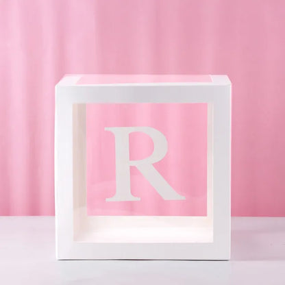 Birthday Balloon Boxes For Party Decorations 1st Happy Birthday Balloon Blocks Decor with ONE Letter Boy Girl Baby Shower Decor