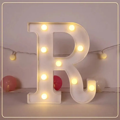 21.8cm White LED Letter&Number Night Lights,Battery Powered Decoration Lights,Wall Lights For Wedding,Birthday,Party,Christmas