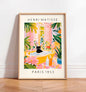 Black cat on toilet, Bathroom wall art, Matisse poster, Funny bathroom decor, Pink tropical decor