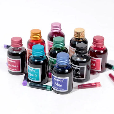 30ml Fountain Pen Ink Bottle (1.01 fl oz) — Water-Based Calligraphy Refill Ink for Stationery & School