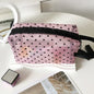 Heart-Shaped Mesh Cosmetic Bag - Zipper Toiletry Makeup Pouch for Women, Coin & Lipstick Organizer