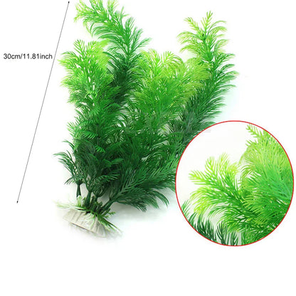 Artificial Aquarium Plants — Plastic Underwater Decorations for Fish Tanks, Realistic Aquarium Decor
