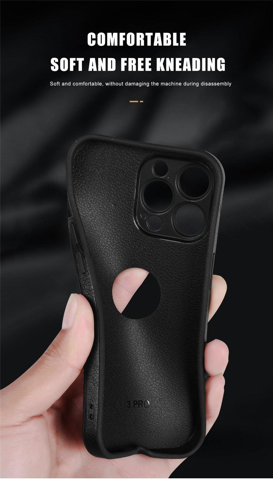 Slim PU Leather iPhone Case with Grip - Multiple Models