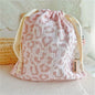 Printed Floral Diaper Bag – Cotton Drawstring Mommy Nappy Bag, Travel & Stroller-Friendly Organizer