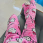 Women’s Flannel Fleece Pajama Pants – Kawaii Cartoon Elastic Waist Lounge & Sleep Trousers, Soft Anime Sleepwear Gift