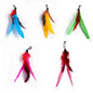 Interactive Cat Feather Toy Refill Kit – Feather Birds, Faux Worm & Foam Ball with Bell for Kittens