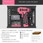 133-Piece Pink Power Tool Set with 8V Lithium Cordless Drill, Magnetic Precision Bits & 3-Tier Toolbox