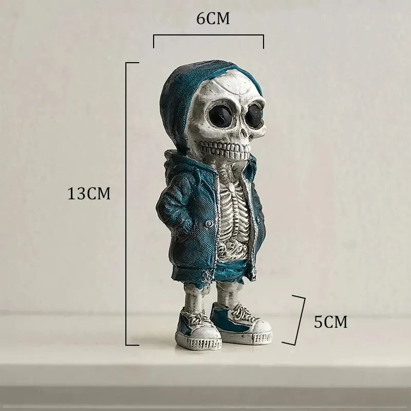 Halloween Resin Skeleton Figurines, 15 x 6 x 4cm, 1 or 4 Pieces