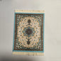 Woven Persian Flower Mouse Pad 9.1 x 7.1 in (23 x 18 cm) Non-Slip Rubber Desk Mat with Fringe — Retro Style