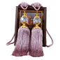 1Pair Tassel Curtain Tieback Crystal Bead Hanging Ball Tie Room Accessories Holder Buckle Rope Bandage Holdback Window Shade