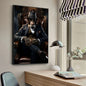 Funny Smoking Monkey Chimpanzee In Suit Gorilla Gangsters Poster HD Posters Home Room Bar Cafe Decor Art Wall Painting Picture
