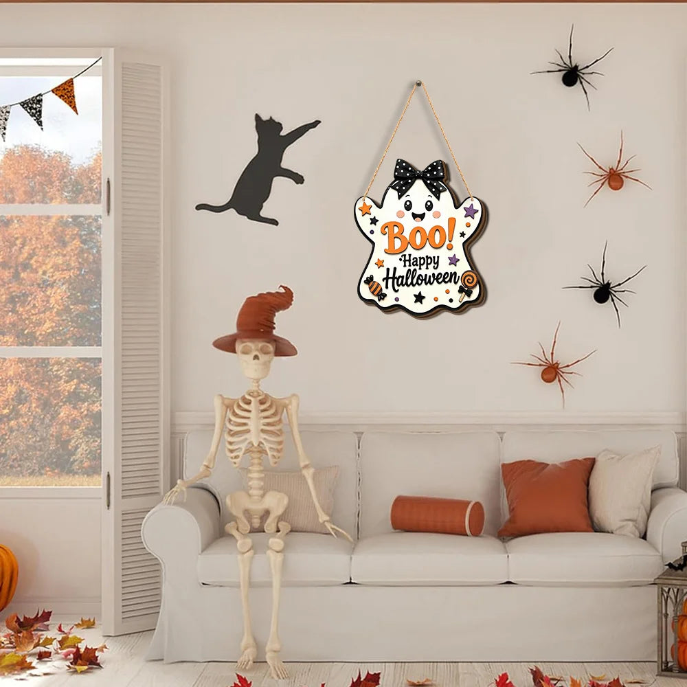 White Ghost Halloween Decoration - 5 Coded Design Options