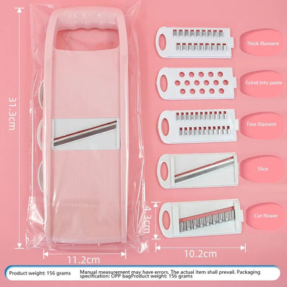 5-in-1 Multi-Function Vegetable Chopper — Mandoline Slicer, Veggie Dicer & Onion Cutter