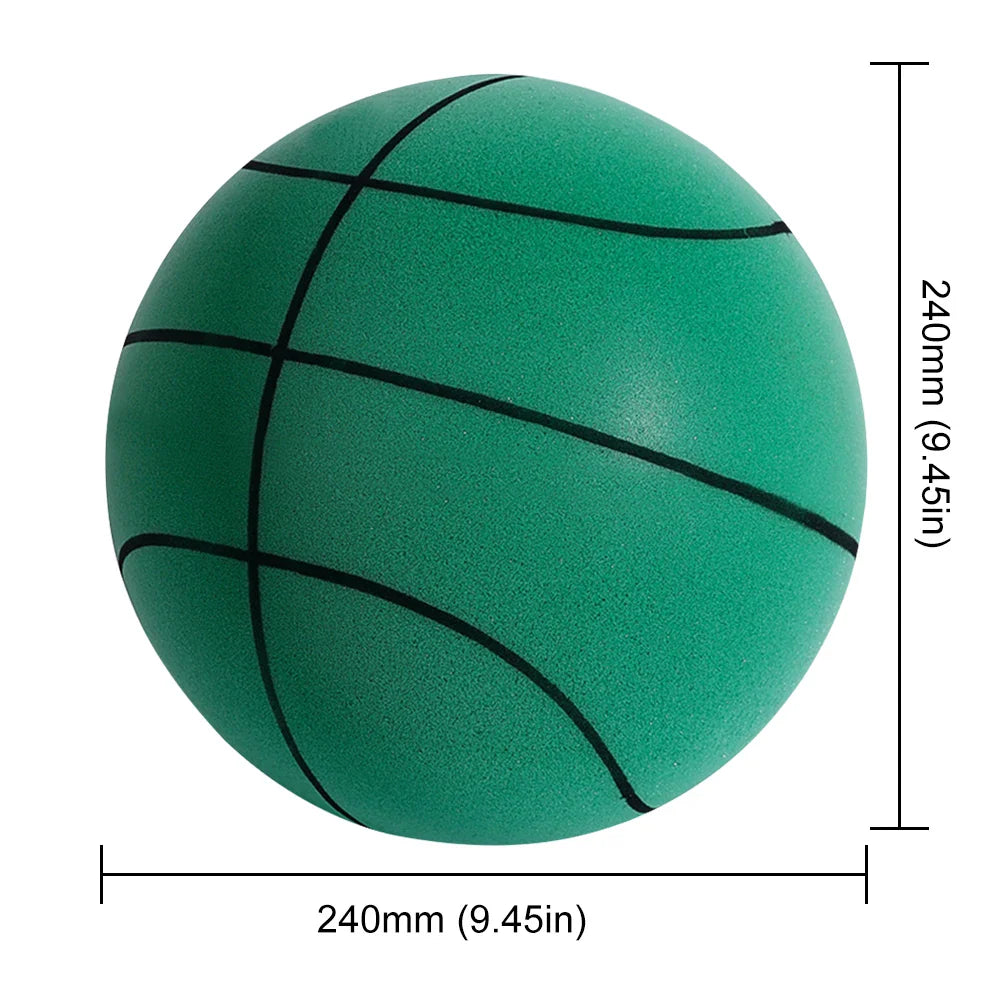 Kids Silent Foam Basketball — Indoor Squeezable Bounce Ball, Sizes 3/5/7
