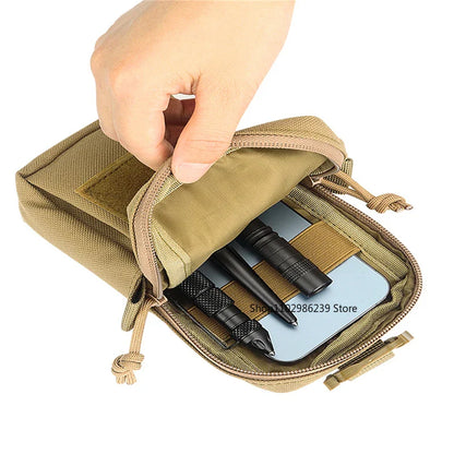 MOLLE Travel Pouch Backpack Shoulder Strap Phone Key Flashlight Organizer for Camping & EDC