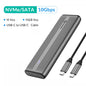 M.2 NVMe & SATA SSD Enclosure USB-C 10Gbps (USB 3.1 Gen2) Tool-Free Aluminum Case — Supports 2230/2242/2260/2280