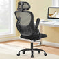 Ergonomic Office Computer Desk Chair Flip-up Arms Adjustable Headrests Comfortable Lumbar Support For Home Office