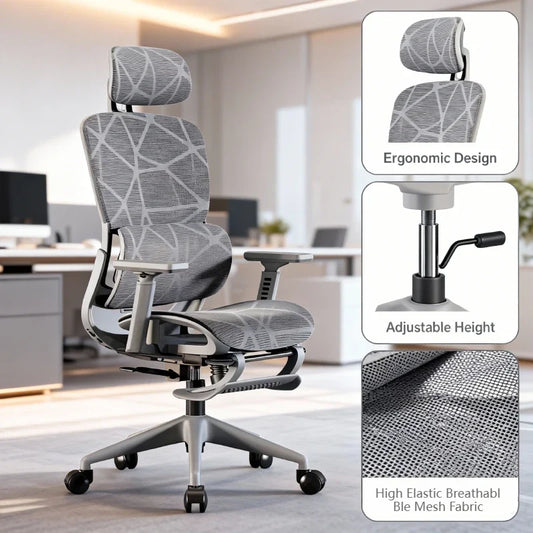 Ergonomic Office Chair Adjustable Relax Gaming Chair Computer Study Long Sitting Wheels Furgle Fauteuil Rose Office Furniture