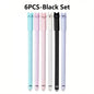 4/6/12-Pack Kawaii Cat Erasable Gel Pens 0.5mm Black & Blue Ink Refillable Cute School & Office Stationery