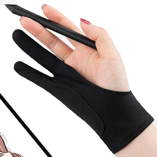 Two-Finger Drawing Glove for iPad & Graphics Tablets – Anti-Fouling Anti-Touch Artist Glove (Left & Right Hand)