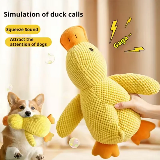 Plush Duck Dog Toy – Squeaky Calming Chew Toy for Puppy, Durable Teeth-Cleaning Pet Toy