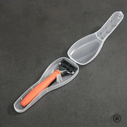 Transparent Dustproof Razor Travel Case — Cartridge Storage & Shaving Organizer for Men