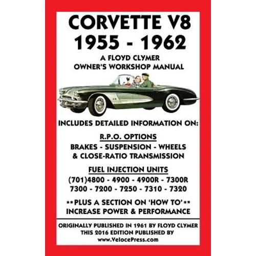 Corvette V8 1955-1962 Owner's Workshop Manual - Paperback