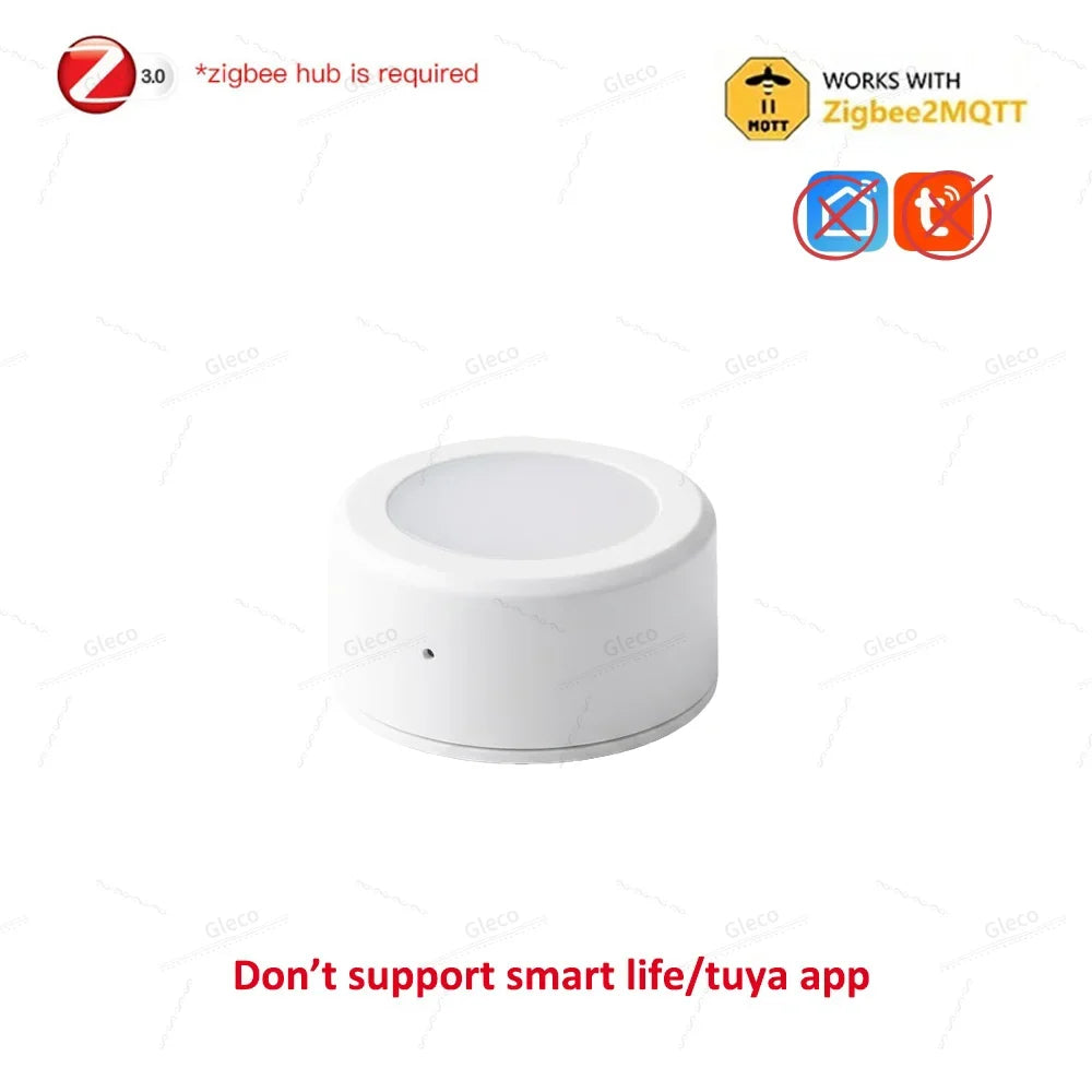 Zigbee Light Sensor Detector Lux Meter Brightness Monitor Support Zigbee2MQTT Smart Life TUYA APP Remote Work With Zigbee Hub