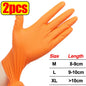 Heavy Duty Nitrile Gloves – 8Mil Thick Textured Grip Safety Work Gloves