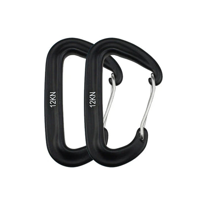 12KN Small Climbing Carabiner D-Shape Mountaineering Buckle Hook