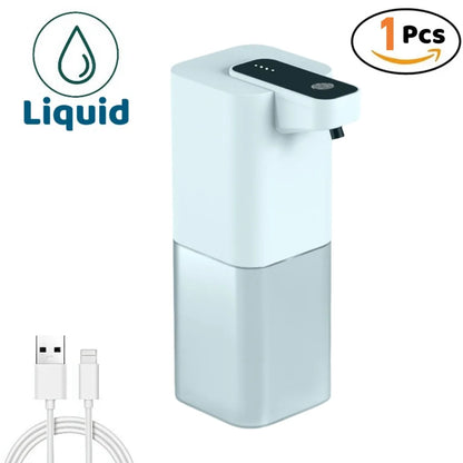 Automatic Foam Soap Dispenser Touchless Infrared Sensor USB Rechargeable — Hands-Free for Bathroom & Kitchen