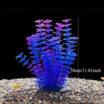 Artificial Aquarium Plants — Plastic Underwater Decorations for Fish Tanks, Realistic Aquarium Decor